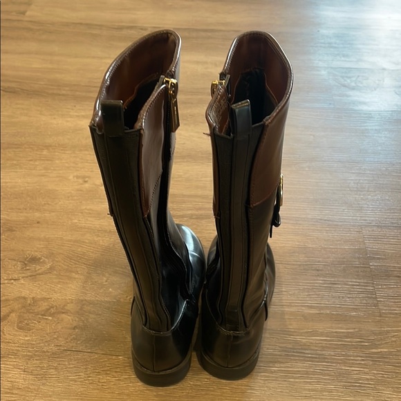 Michael Kors Black and Brown Riding Boots - Picture 3 of 5